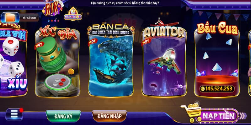 Kho game đa dạng và hoàn chỉnh